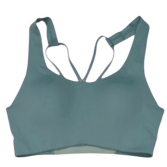 Move Theology Other - MOVE THEOLOGY High Impact Strappy Mesh Back Sports Bra Sage Green NWT Medium
